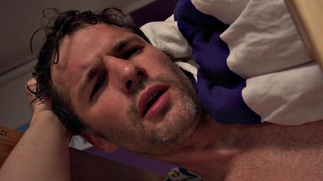 Hostel scissoring MILFs interrupted by roomie