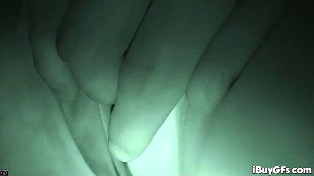 Horny Blonde Babe gives a Deep throat blowjob to Boyfriend inside car.