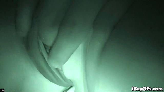 Horny Blonde Babe gives a Deep throat blowjob to Boyfriend inside car.