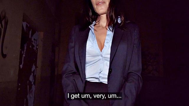 Busty amateur tattooed teacher screwed for cash after casting