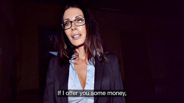 Busty amateur tattooed teacher screwed for cash after casting