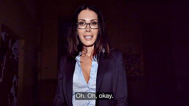 Busty amateur tattooed teacher screwed for cash after casting