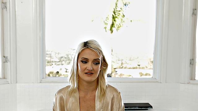 Petite Blonde Zoe Sparx Pre-Scene Interview And BTS