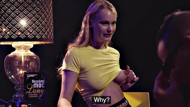 MILF nympho drilled in threesome by big white dick