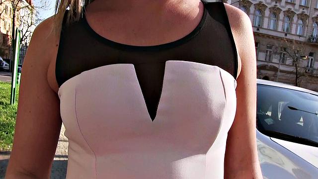 Czech Hottie Sits on a Dick