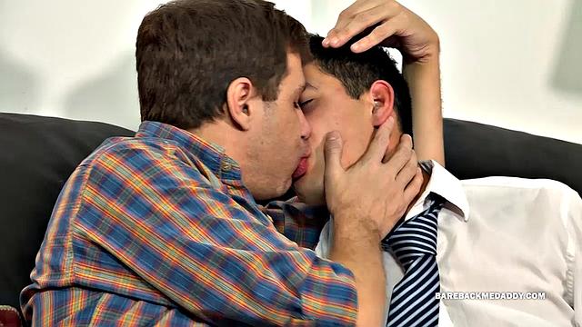 Young Nestor Studying While Daddy Andres Wants to Play