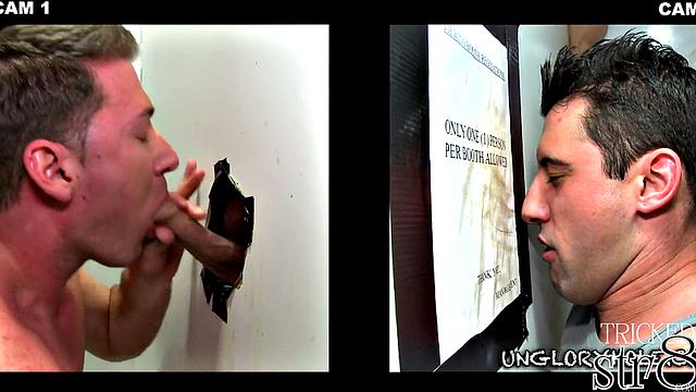 Nasty str8 dude fooled in gloryhole