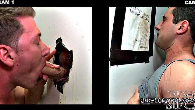 Nasty str8 dude fooled in gloryhole