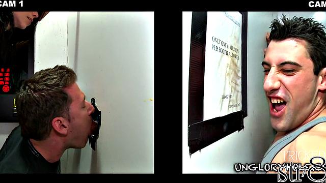Nasty str8 dude fooled in gloryhole