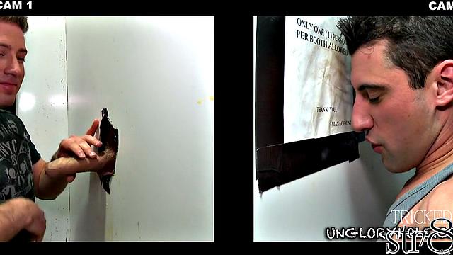 Nasty str8 dude fooled in gloryhole