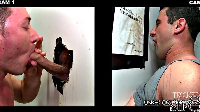 Nasty str8 dude fooled in gloryhole