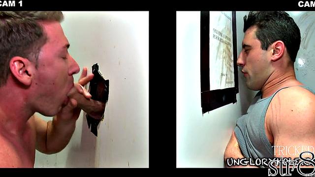 Nasty str8 dude fooled in gloryhole