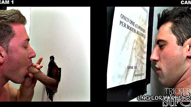 Nasty str8 dude fooled in gloryhole