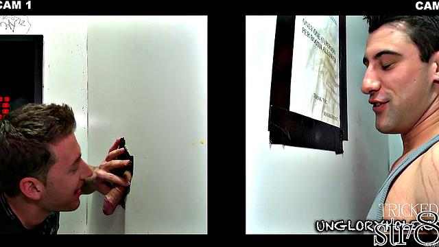 Nasty str8 dude fooled in gloryhole