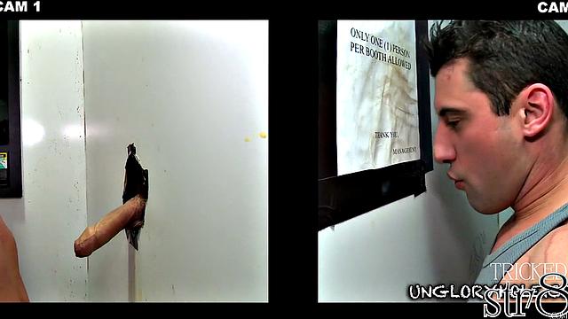 Nasty str8 dude fooled in gloryhole