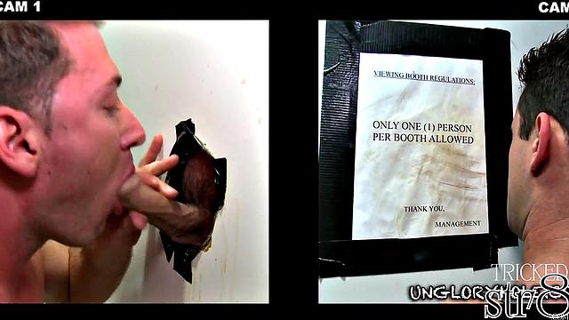 Nasty str8 dude fooled in gloryhole