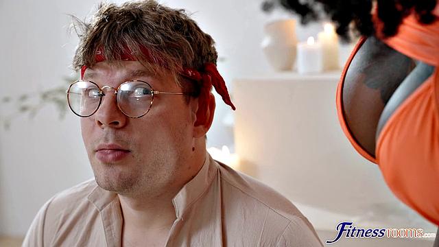 Дзен-мастер довёл Josy Black до фонтана удовольствия - урок медитации явно пошёл не по плану!