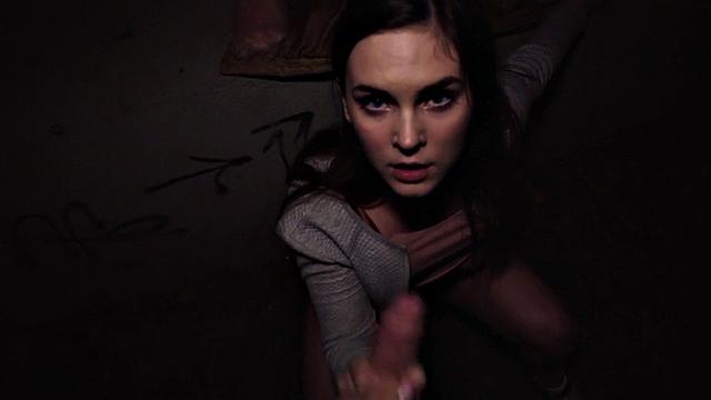 Roundass euro student gets bentover and gives bj for cash