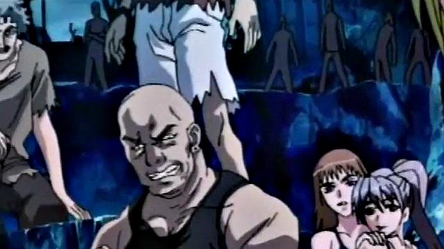 Busty cartoon teen getting rammed in gangbang