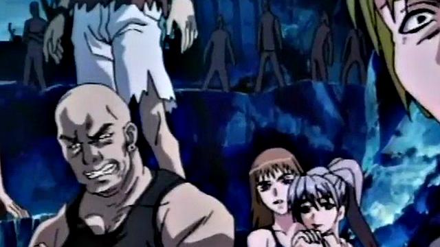 Busty cartoon teen getting rammed in gangbang