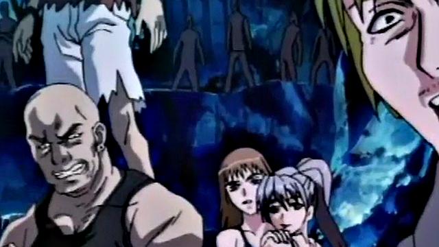 Busty cartoon teen getting rammed in gangbang