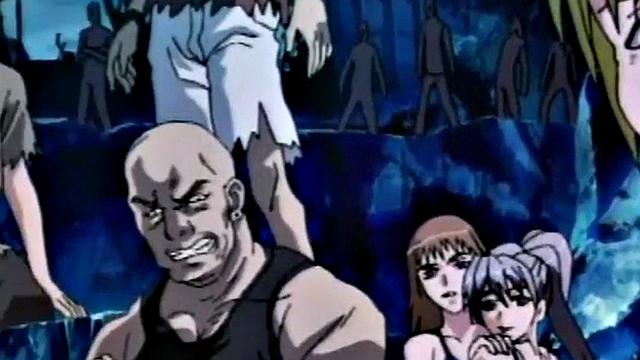 Busty cartoon teen getting rammed in gangbang