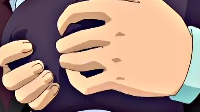 Busty cartoon teen getting rammed in gangbang