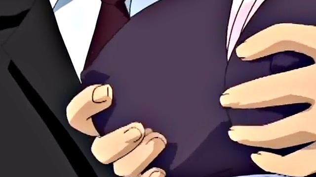 Busty cartoon teen getting rammed in gangbang