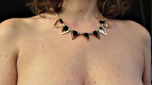 Busty bigboobed dominatrix whipping sub