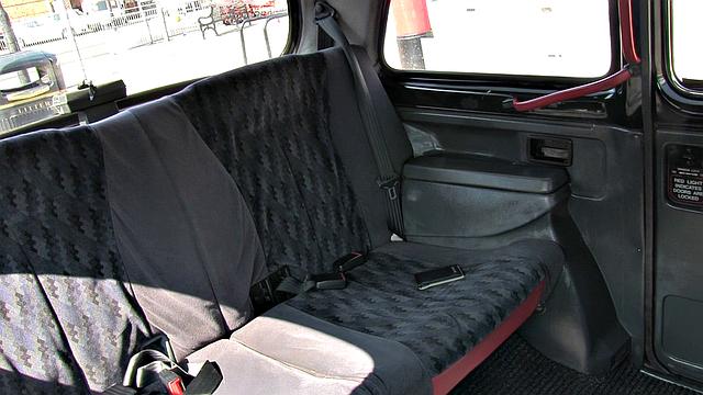 Brunette Cabbie gets her big tits fondled & titfucked by a lucky stud