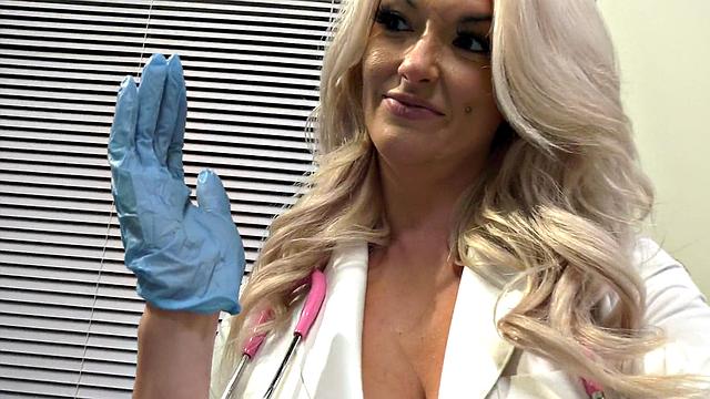 Watch this kinky nurse duo get naughty in a hospital threesome with a patient in uniform