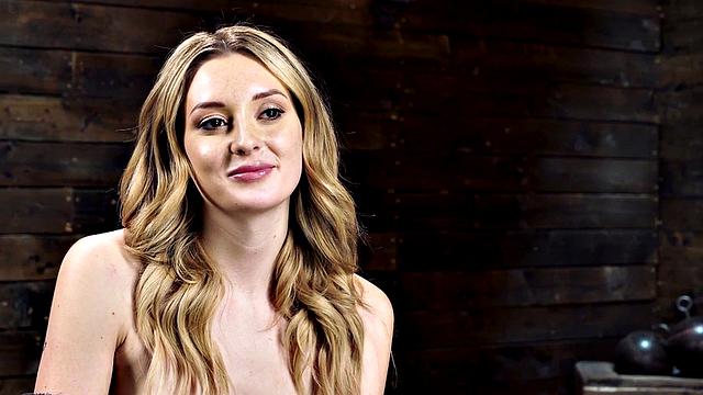 Dominated BDSM 19yo slut fucked with a stick in all holes