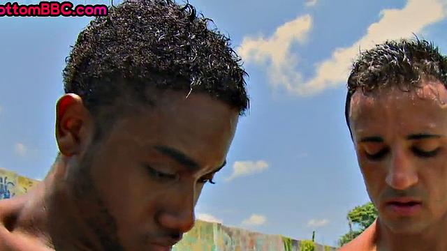 Real Ebony picked up and drilled outdoor in public