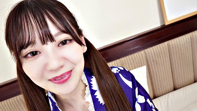 Aki Igarashi is fucked in a sexy kimono