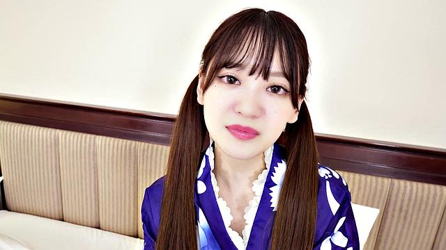 Aki Igarashi is fucked in a sexy kimono