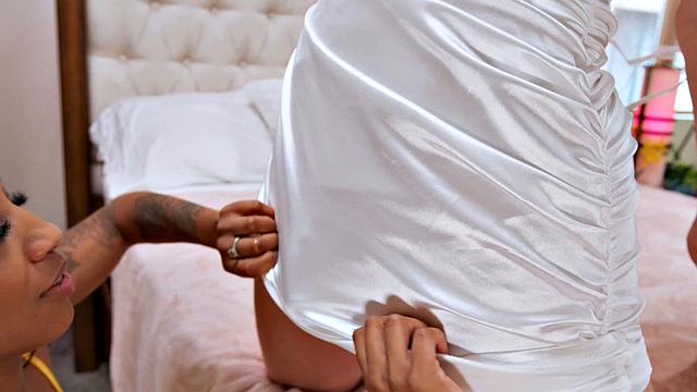 TRANSFIXED - Newlywed Emma Magnolia Caught by Bridesmaid September Reign & Wife Emma Rose! DP SURPRISE