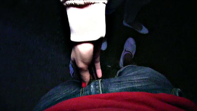 Agent convinces blonde to fuck in the outdoors with his hot blowjob and handjob skills