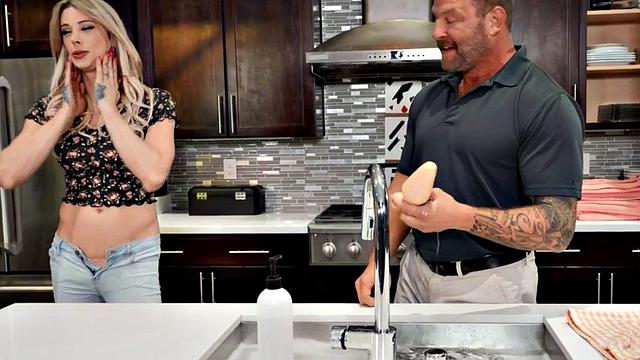 Busty trans barebacking her boyfriend in couple