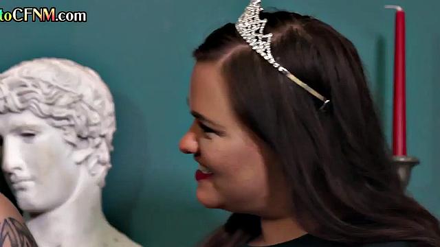 CFNM Brit gals suck cock in group blowjob action