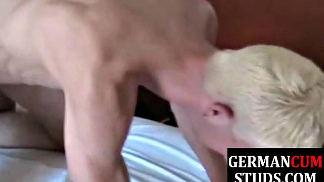 Unsaddled german jocks enjoy fellatio and banging duo