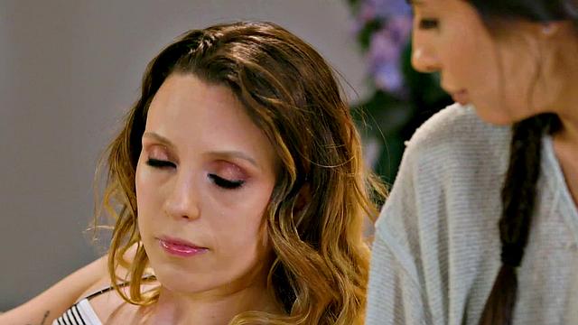 NURU MASSAGE - Two Hot Lesbian Jade Nile And Gianna Dior Had First Threesome With A Lucky Man