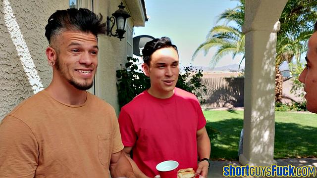 Horny Latina MILF pounded by two guys