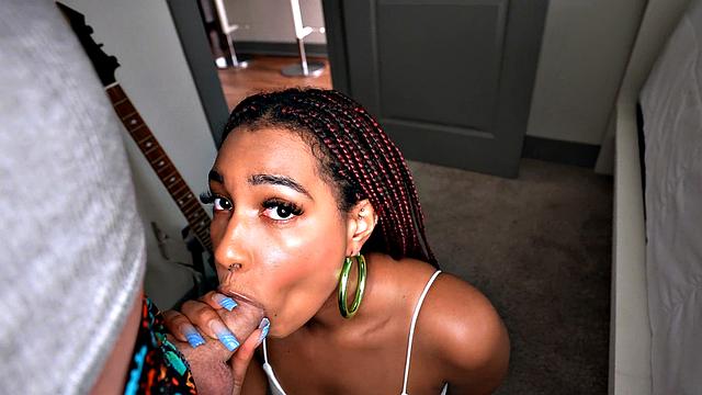 Exotic Art Student Gets Painted