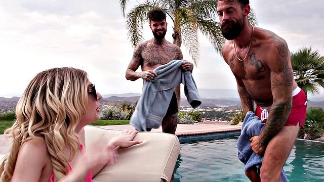 DEVILS FILM - Wild Couple Has Threesome With Nice Happy Ending