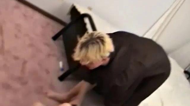 JT gets horny and slips Caelan into a wrestling hold. With muscles popping, they strip each other naked and continue wrestling. Hung Caelan grabs JJ's balls, and bottoms for him doggy style.