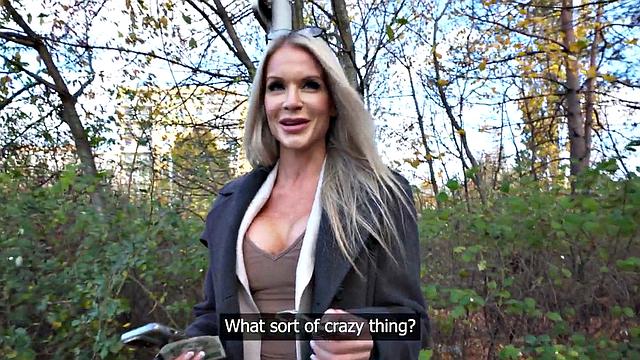 Lingerie blonde bae doggystyled in POV