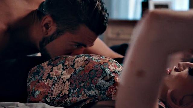 Inked trans drilled barebacked while riding boyfriend