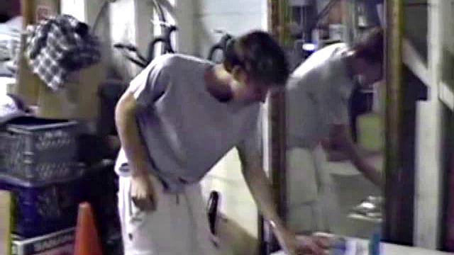 Jayden is skateboarding in his garage when he finds a porn magazine. He starts flipping through it while getting hard. Jayden strokes to the visual stimulation until he cums.