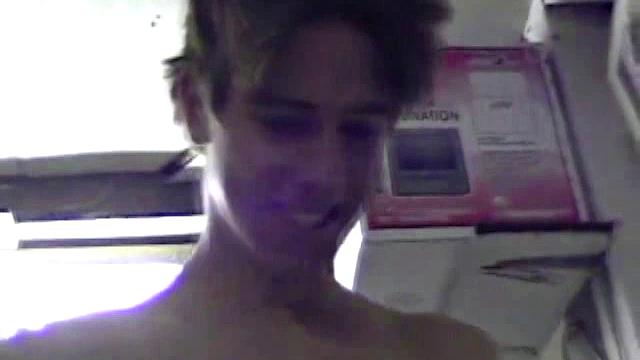 Jayden is skateboarding in his garage when he finds a porn magazine. He starts flipping through it while getting hard. Jayden strokes to the visual stimulation until he cums.