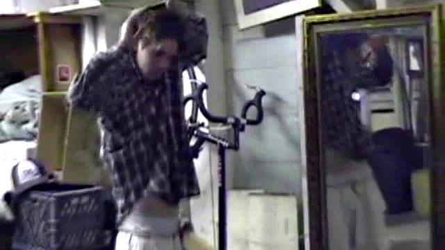 Jayden is skateboarding in his garage when he finds a porn magazine. He starts flipping through it while getting hard. Jayden strokes to the visual stimulation until he cums.